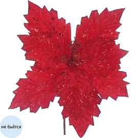 Украшение НГ Цветок искусственный Пуансеттия, L32 W32 H30 см 746906
