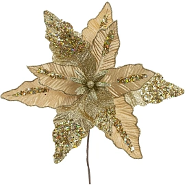 Украшение Цветок искусственный Пуансеттия, L35 W35 H45 см 792205