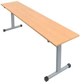 Скамья MET_180x32x46 ЛДСП бук/серый НОВ