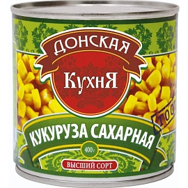 Кукуруза Донская Кухня, 425мл/400гx12шт/уп