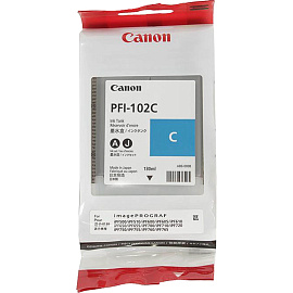Картридж струйный Canon PFI-102C 0896B001 голубой оригинальный