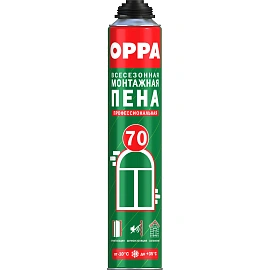 Пена монтажная OPPA 70 профессиональная всесезонная 875 мл