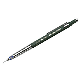 Карандаш механический 0,7 мм, FABER-CASTELL "TK-Fine Vario L", ластик, корпус темно-зеленый, 135700