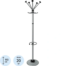 Вешалка напольная (стойка) Квинтет ТМК2 на 5 персон (черный)
