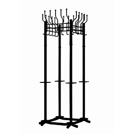 Вешалка гардеробная Гардикс-4 на 20 персон черная