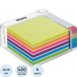 Набор Attache Selection в диспенсере (стикеры 76x76 мм 6 цветов, бумажные закладки 76x14 мм 4 цвета)