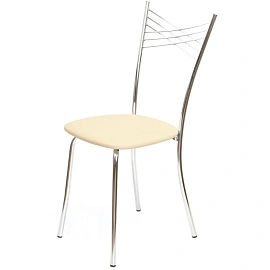 Стул обеденный Ванесса бежевый (искусственная кожа, металл)