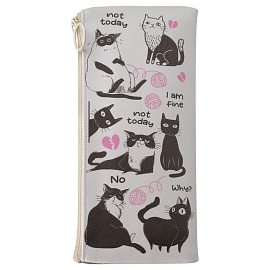 Пенал мягкий 200*100 MESHU "Cats", искусственная кожа