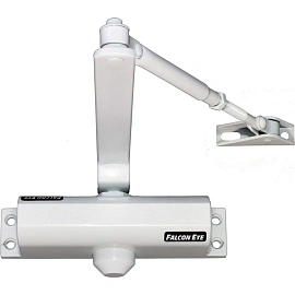 Доводчик Falcon Eye FE-B4W на дверь 65-85 кг алюминиевый белый
