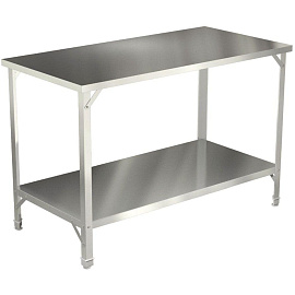 Стол производственный СПСО-1506ц металлический со сплошной полкой (1500х600х850 мм)