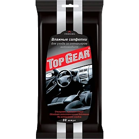 Салфетки влажные для салона автомобиля Top Gear №30 (30 штук в упаковке, 48039)