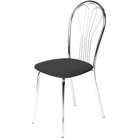 Стул обеденный Версаль чёрный (искусственная кожа, металл)