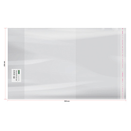 Обложка 230*380 для учебников старших классов, универсальная с липким слоем, Greenwich Line, ПП 80мкм, ШК