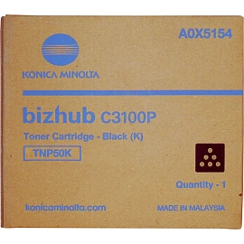 Картридж лазерный Konica Minolta TNP50K A0X5154 черный оригинальный