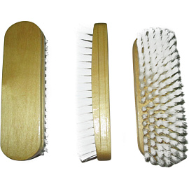 Щётка для одежды деревянное основание 16х4.5 см лакированная (12 штук в упаковке)