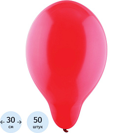 Набор шаров воздушных Belbal Пастель Экстра Red 30 см (50 штук в упаковке)