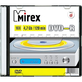 Диск DVD-R Mirex 4.7 ГБ 16x slim box UL130003A1S