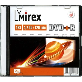 Диск DVD+R Mirex 4.7 ГБ 16x slim box UL130013A1S