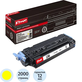 Картридж лазерный Комус 124A Q6002A для HP желтый совместимый