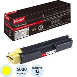 Картридж лазерный Комус TK-590Y 1T02KVANL0 для Kyocera желтый совместимый
