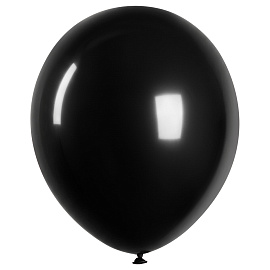 Воздушные шары, 50шт., М12/30см, MESHU, пастель, черный