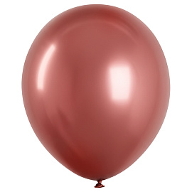 Воздушные шары, 50шт., М12/30см, MESHU, хром, красный