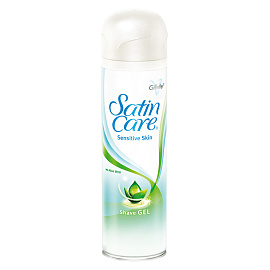 Гель для бритья Gillette "Satin Care", для чувствит. кожи, 200мл (ПОД ЗАКАЗ)