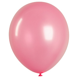 Воздушные шары, 50шт., М12/30см, MESHU, металлик, розовый