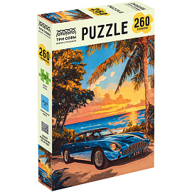 Пазл 260 эл. ТРИ СОВЫ "Ретро автомобиль на пляже