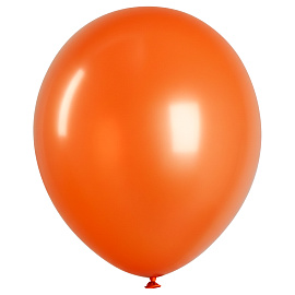 Воздушные шары, 50шт., М12/30см, MESHU, металлик, оранжевый