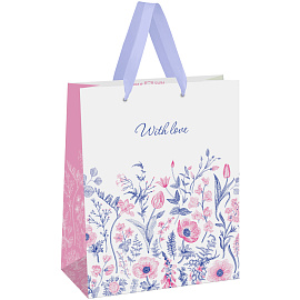 Пакет подарочный 26*32*12см MESHU "Meadow", матовая ламинация
