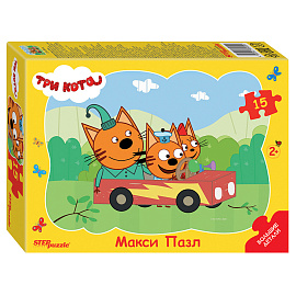 Пазл 15 эл. maxi Step Puzzle "Три кота