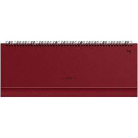 Планинг датированный 2025г., 64л., 330*130мм, балакрон, BG "Ariane. Dark red