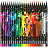 Карандаши цветные Maped Color'Peps Black Monster 24 карандаша 24 цвета трёхгранные Фото 0