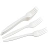 Вилка одноразовая Green Mystery белая 180 мм (50 штук в упаковке) Фото 0