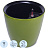Горшок для цветов с автополивом Техоснастка Комфорт 12 л с внутренней вставкой 6 л оливковый (27x28 см)