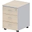 Тумба подкатная Комус Мебель (Easy to lead) Easy Standard с замком (светлый дуб/серый, 404x454x573 мм, 3 ящика)
