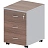 Тумба подкатная Комус Мебель (Easy to lead) Easy Standard с замком (темный дуб/серый, 404x454x573 мм, 3 ящика)