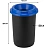 Контейнер для мусора Idea Эко 50 л пластик чёрный/синий (59x42x42 см) Фото 0