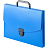 Папка-портфель пластиковая Attache A4 синяя (31.7х24 см, 1 отделение) Фото 1