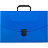 Папка-портфель пластиковая Attache A4 синяя (37х25 см, 1 отделение)