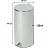 Ведро мусорное Титан 50 л нержавеющая сталь с педалью с крышкой серебристое (71x30x30 см) Фото 0