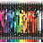 Карандаши цветные Maped Color'Peps Black Monster 24 карандаша 24 цвета трёхгранные Фото 0