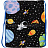 Мешок для сменной обуви Комус Класс (№1 School) Space time 360x470 мм черный с 1 отделением Фото 0