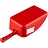 Совок ручной FBK 160x360 мм пластиковый красный Фото 2