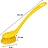 Щетка для мытья посуды FBK средней жесткости 225x35 мм желтая Фото 0