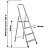 Стремянка алюминиевая 4 ступени Алюмет Ам704 Фото 3