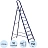 Стремянка Алюмет стальная окрашенная с алюминиевыми ступенями  10 ст. М8410