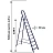 Стремянка Алюмет стальная окрашенная с алюминиевыми ступенями  10 ст. М8410 Фото 3
