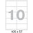 Этикетки самоклеящиеся Promega label (Комус) Premium 105х57 мм 10 штук на листе белые (100 листов в упаковке) Фото 4